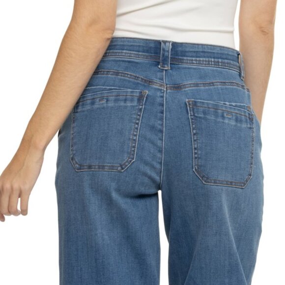 NEW Democracy AbTechnology Slash Pocket Jeans - High Rise, Wide Leg 1225 3s7 - Picture 4 of 6